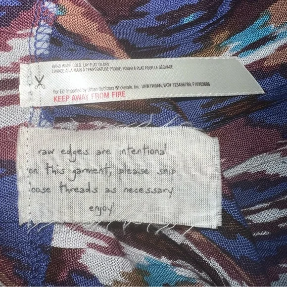 Free People One Monarch Multi Mini Dress SZ S Boho Hipster Vacay Flowy Flouncy - Picture 11 of 13